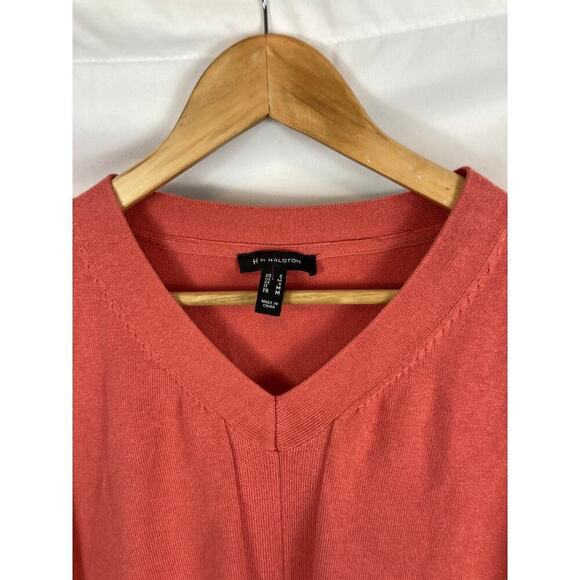 H by Halston V Neck Boyfriend Sweater w/ Rib Details size small - Picture 3 of 7